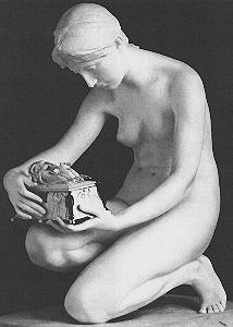 Harry Bates, Pandora - three-quarter left, black and white