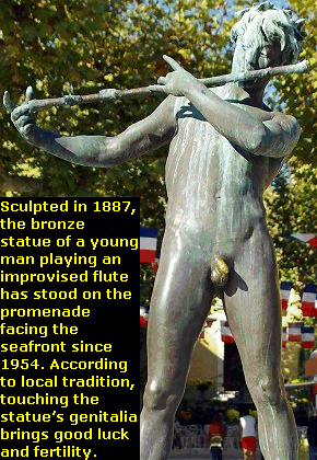 Touching the statue's genitalia brings good luck and fertility