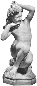 Carpeaux's Girl with Shell - marble nude - black and white image