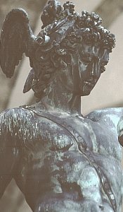 Cellini's Perseus, pre-restoration: head and upper torso, front