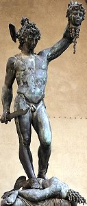 Cellini's Perseus, pre-restoration: front