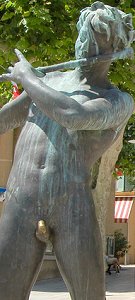 F�lix Maurice Charpentier - L'Improvisateur (lifesize bronze, Bandol, France)