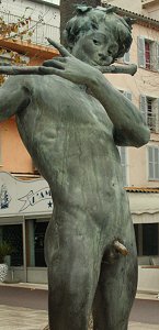 F�lix Maurice Charpentier - L'Improvisateur (lifesize bronze, Bandol, France)