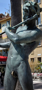 F�lix Maurice Charpentier - L'Improvisateur (lifesize bronze, Bandol, France)