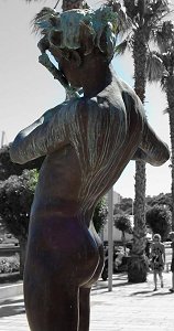 F�lix Maurice Charpentier - L'Improvisateur (lifesize bronze, Bandol, France)