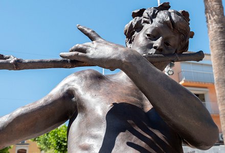 F�lix Maurice Charpentier - L'Improvisateur (lifesize 2021 replica, Bandol, France, head and shoulders, front)