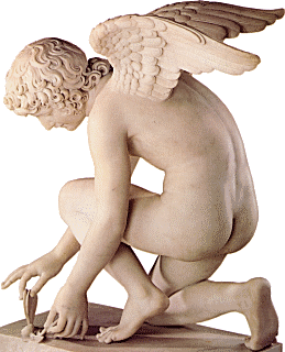 Chaudet's Cupid - three-quarter back view