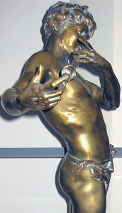 F�lix Maurice Charpentier - L'Improvisateur (gilt bronze statuette - right)