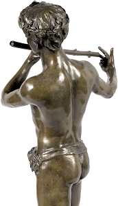 F�lix Maurice Charpentier - L'Improvisateur (bronze statuette - back left)