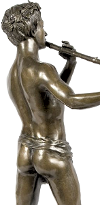 F�lix Maurice Charpentier - L'Improvisateur (bronze statuette - back right)