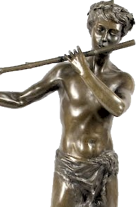 F�lix Maurice Charpentier - L'Improvisateur (bronze statuette - front)