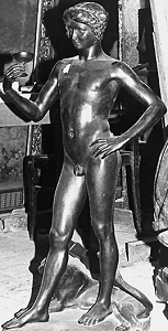 Bacchanal by Jean Antoine Carl�s - bronze nude front left view