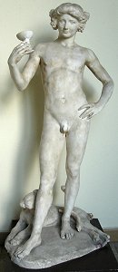 Bacchanal by Jean Antoine Carl�s - another marble nude front view