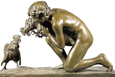 Cockfight by Sophie Debry - left side, colour