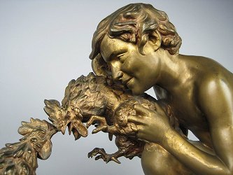 Cockfight by Sophie Debry - detail of left