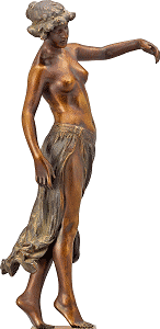 Dance by Edward Onslow Ford - statuette, right view