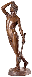 Linos by Edward Onslow Ford - statuette, left view