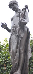 The Muse of Poetry by Edward Onslow Ford - front part left