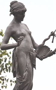 The Muse of Poetry by Edward Onslow Ford - front right knees upward