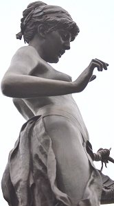 The Muse of Poetry by Edward Onslow Ford - low right detail