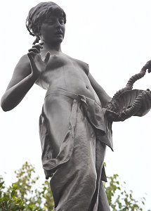 The Muse of Poetry by Edward Onslow Ford - low front right knees upward