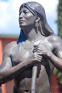 Susan Kliewer - Sinagua couple, Sedona, Arizona - male figure, front left