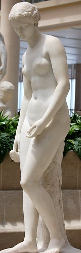 Kyla disguised as a statue