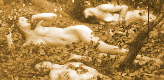 The Enchanted Grove (from the painting 'Leaf Drift' by Arthur Hacker)