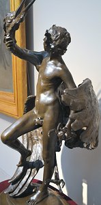 Frederick Macmonnies - Faun and Infant Heron - bronze statuette at Metropolitan Museum