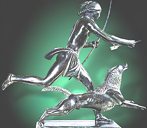 Indian Hunter with Dog by Paul Manship (right side)