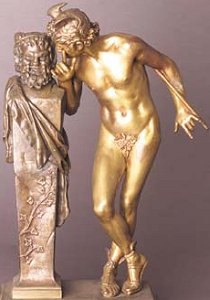 Moulin's A Secret from On High - gilt bronze statuette