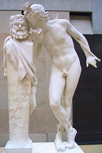 Moulin's A Secret from On High - front view of marble in Orsay