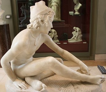 Rude's Fisherboy, Louvre - right side
