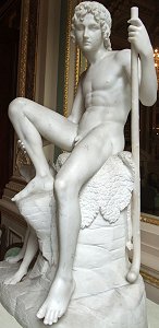 Shepherd Boy with his Dog by Bertel Thorvaldsen - front left view 4