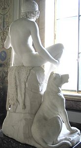 Shepherd Boy with his Dog by Bertel Thorvaldsen - back right view