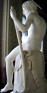 Shepherd Boy with his Dog by Bertel Thorvaldsen - back left view