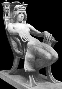 Spirit of Contemplation by Albert Toft: Front right