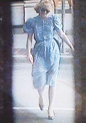 Brenda seen through the window