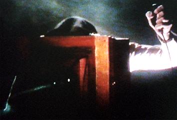 The camera emits green rays